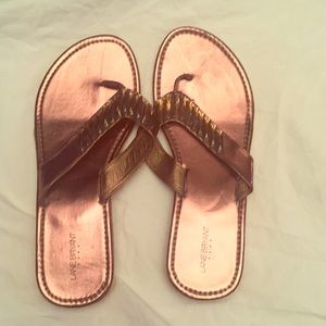 Lane Bryant copper flip flops